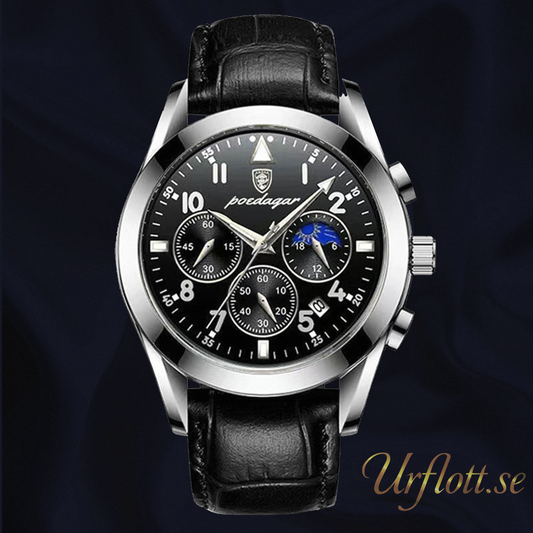 Palermo Black - Steel - Leather
