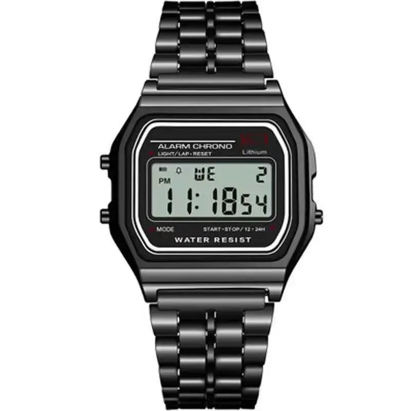 Digitalklocka Retro Dark Steel  Unisex