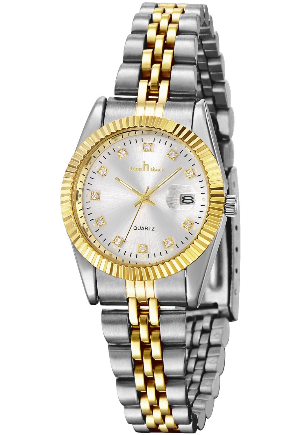 Damklocka Exklusive Queen, Steel / Offwhite / Stel-Gold, Quartz Japan