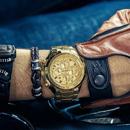 Herrklocka Wwoor Manager Gold. Stainless Steel Gold. Japan Quartz