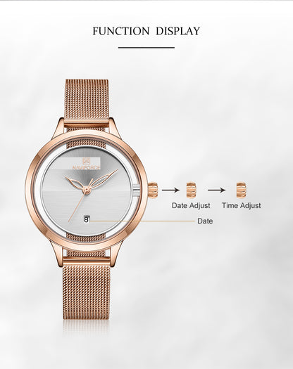 Damklocka Naviforce Monaco Gold / Steel / Mesh Gold