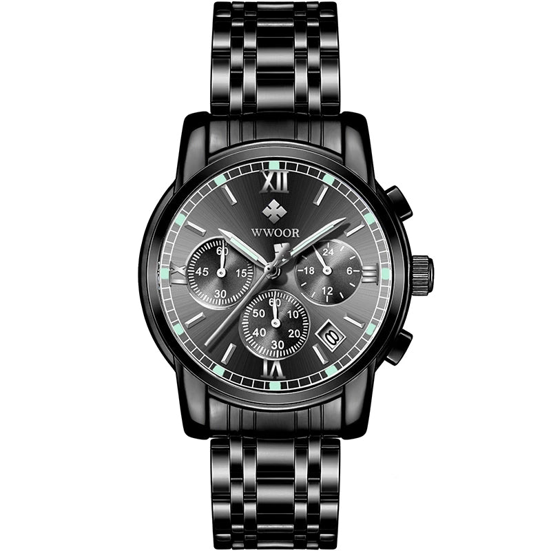 Herrklocka Wwoor Surprendre, Black / Black / Black, Quartz Japan