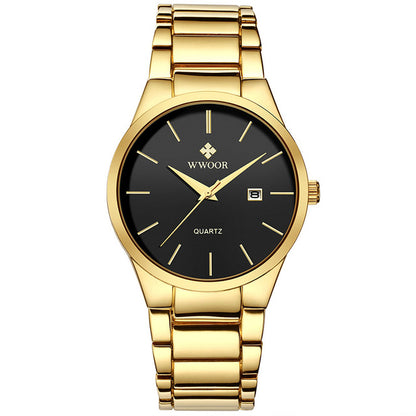 Herrklocka Wwoor Wall Street Gold / Black / Gold, Quartz Japan