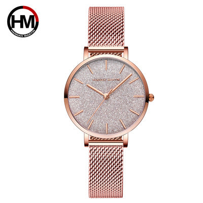 Hannah Martin pärlemo. White,Grey / Mesh Rose. Japan Quartz