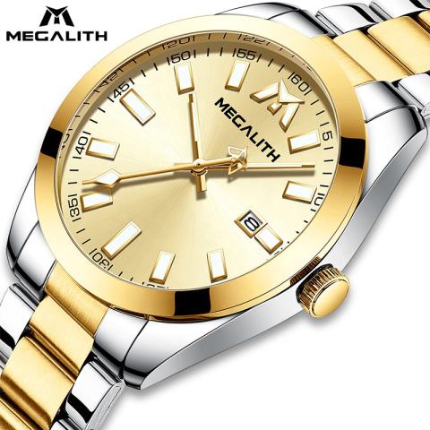 Herrklocka Megalith Original. Steel / Gold / Steel/Gold. Quartz Japan