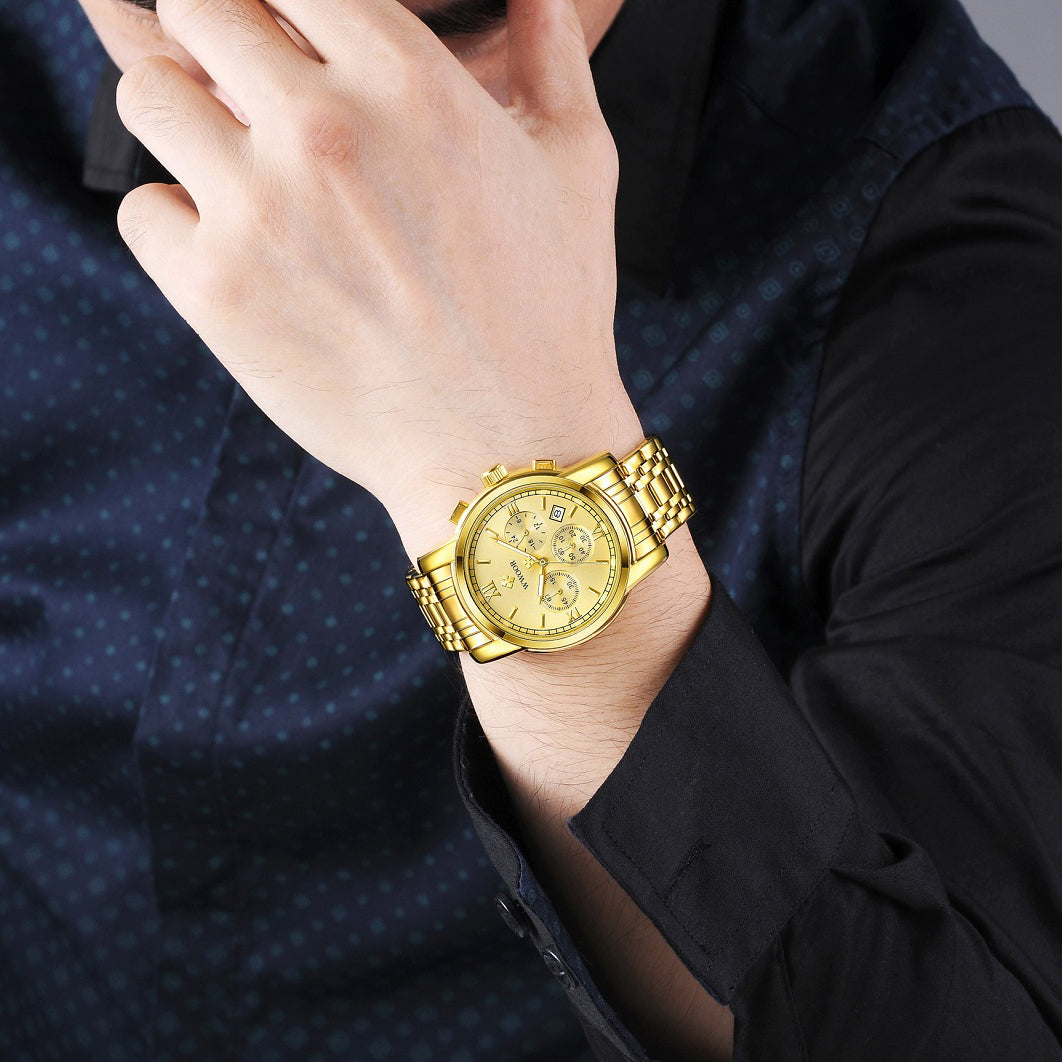 Herrklocka Wwoor Surprendre, Gold / Gold / Gold, Quartz Japan