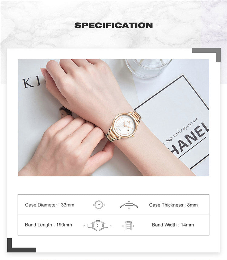 Damklocka NaviForce Formidable  Rose´/ White / Rose´. Quartz Japan