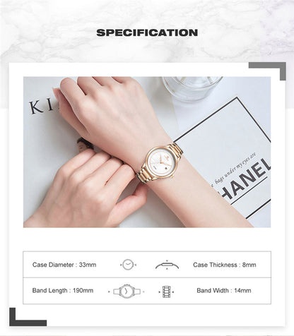 Damklocka NaviForce Formidable  Rose´/ White / Rose´. Quartz Japan