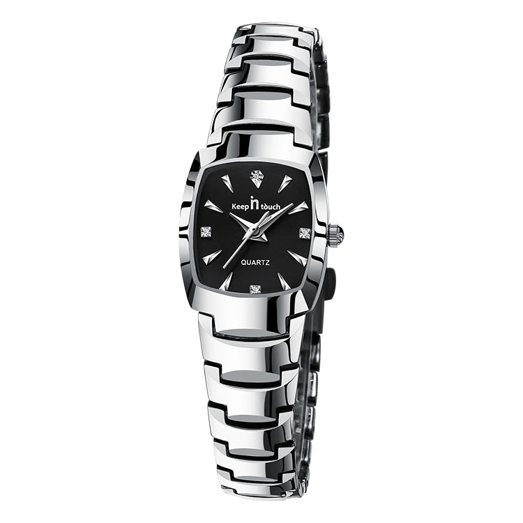 Keep in Touch Twin Dam. Steel / Black. Steel. Japan Quartz