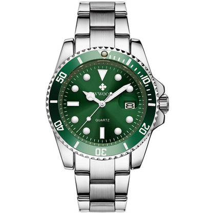 Herrklocka Wwoor Mariner, Steel / Green / Steel, Quartz Japan