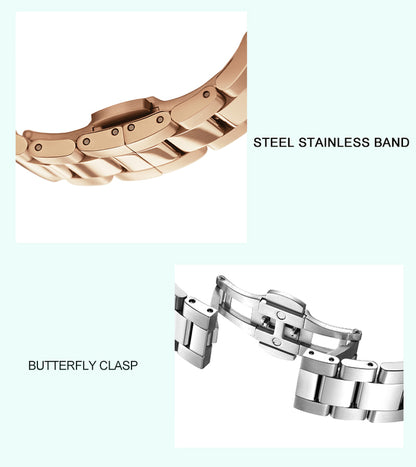 Hannah Martin Akoya Pearl. Rose / White. Länk Rose. Japan Quartz