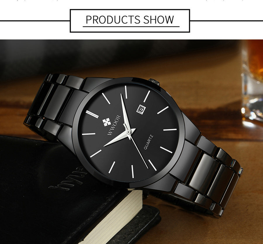 Herrklocka Wwoor Wall Street, Black / Black / Black, Quartz Japan