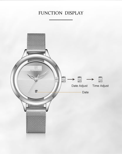 Damklocka NaviForce Monaco Steel / Steel /  Mesh steel