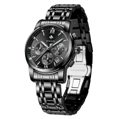 Herrklocka Wwoor Surprendre, Black / Black / Black, Quartz Japan
