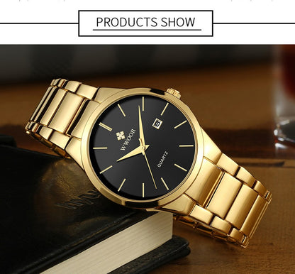 Herrklocka Wwoor Wall Street Gold / Black / Gold, Quartz Japan