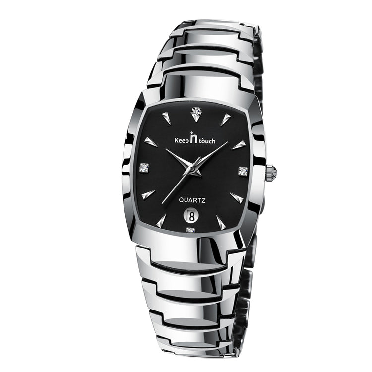 Keep in Touch Twin. Steel / Black. Steel. Japan Quartz
