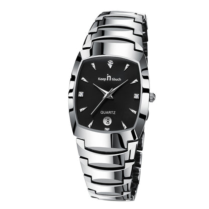 Keep in Touch Twin. Steel / Black. Steel. Japan Quartz