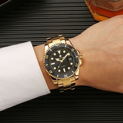 Herrklocka Wwoor Mariner, Gold / Black / Gold, Quartz Japan
