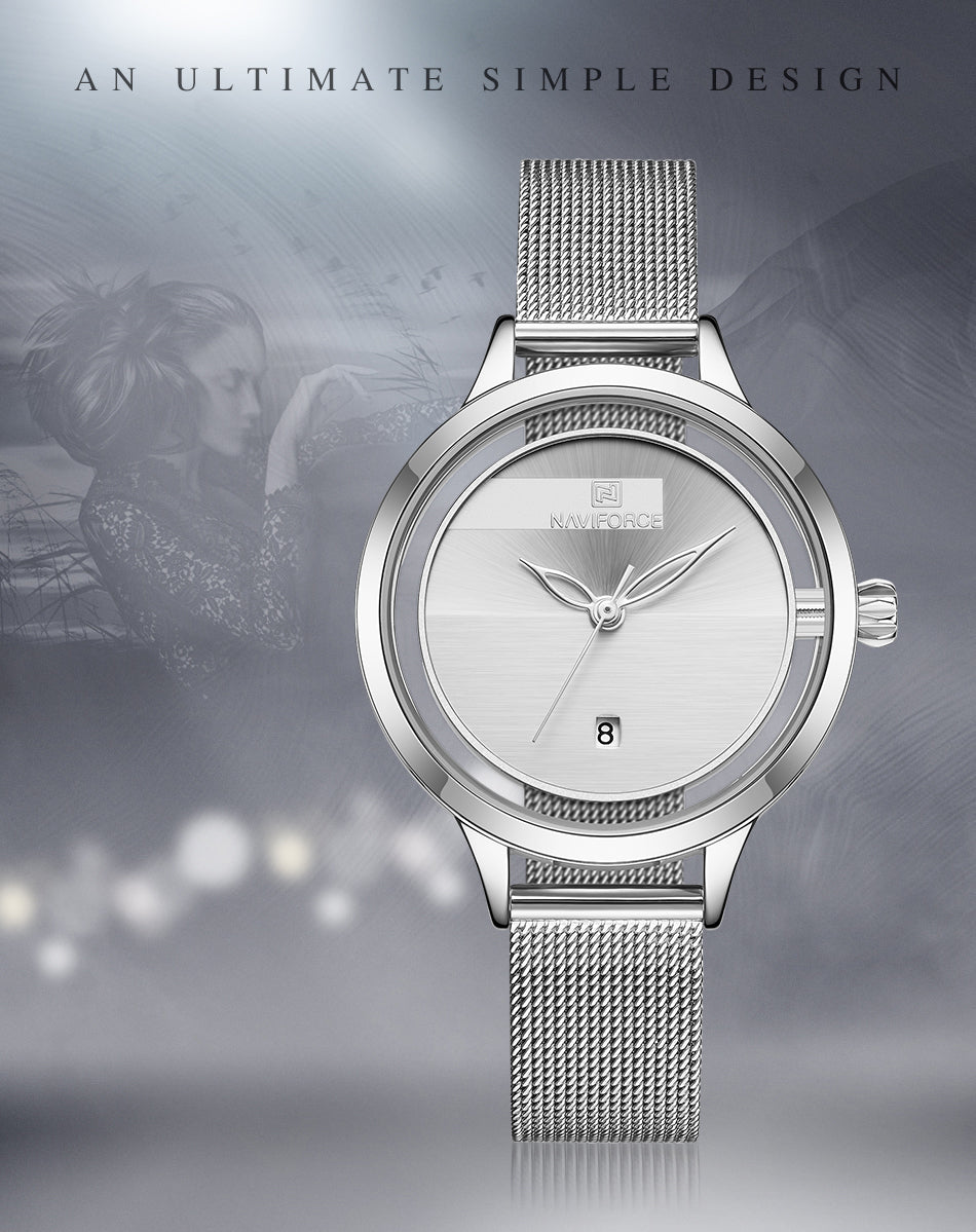 Damklocka NaviForce Monaco Steel / Steel /  Mesh steel
