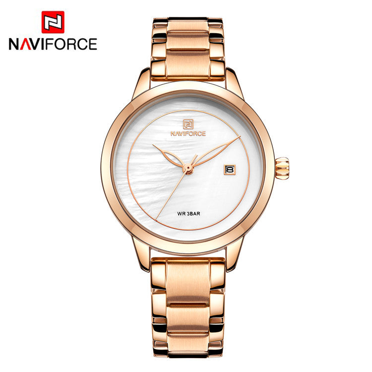 Damklocka NaviForce Formidable  Rose´/ White / Rose´. Quartz Japan