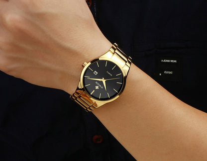 Herrklocka Wwoor Wall Street Gold / Black / Gold, Quartz Japan