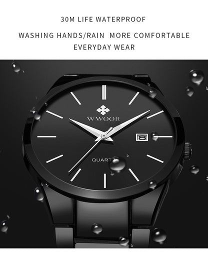 Herrklocka Wwoor Wall Street, Black / Black / Black, Quartz Japan