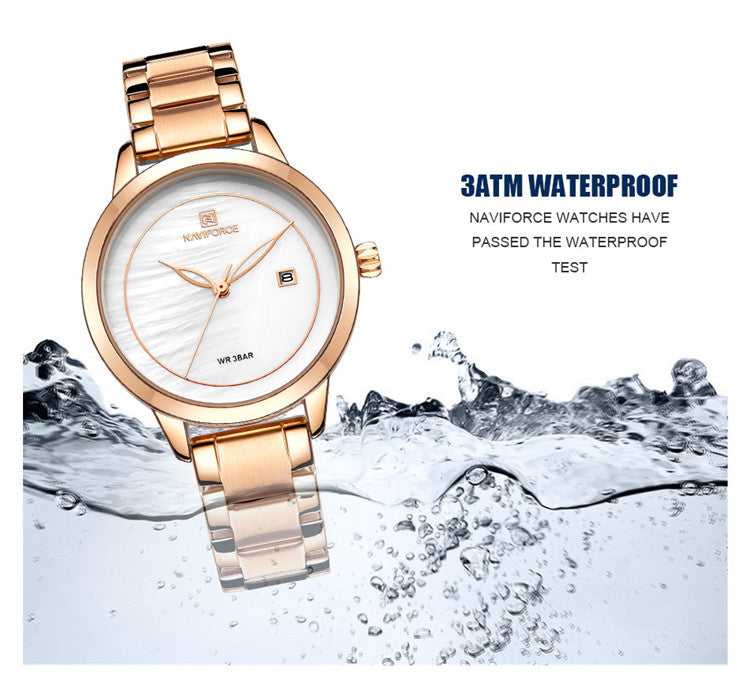 Damklocka NaviForce Formidable  Rose´/ White / Rose´. Quartz Japan