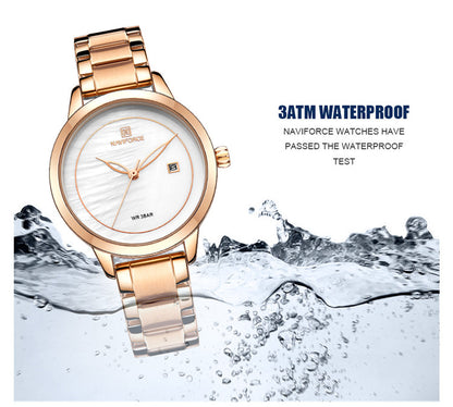 Damklocka NaviForce Formidable  Rose´/ White / Rose´. Quartz Japan