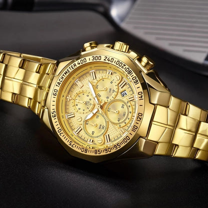 Herrklocka Wwoor Manager Gold. Stainless Steel Gold. Japan Quartz