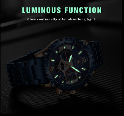 Herrklocka Wwoor Hunter, Gold / Black / Gold, Quartz Japan
