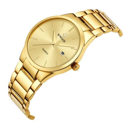 Herrklocka Wwoor Wall Street Gold / Gold / Gold, Quartz Japan