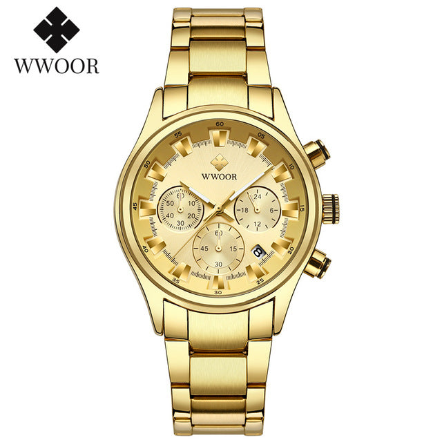 Herrklocka Wwoor Business Style Gold / Gold / Gold, Quartz Japan