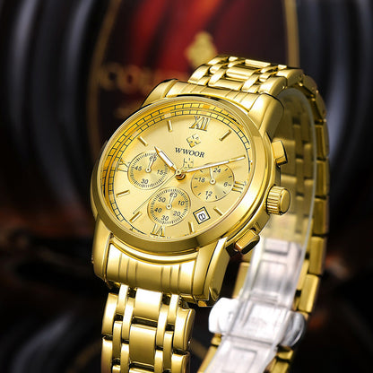 Herrklocka Wwoor Surprendre, Gold / Gold / Gold, Quartz Japan