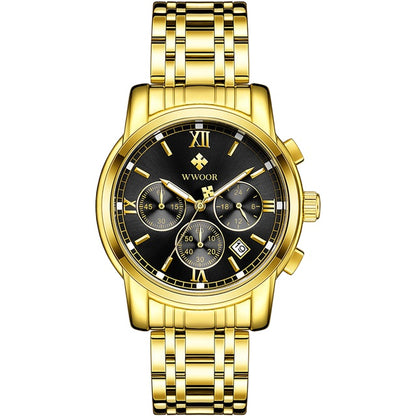Herrklocka Wwoor Surprendre, Gold / Black / Gold, Quartz Japan