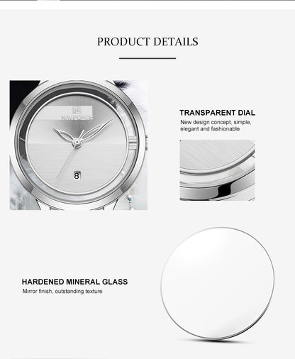 Damklocka NaviForce Monaco Steel / Steel /  Mesh steel