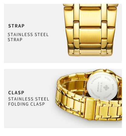 Herrklocka Wwoor Superior, Gold / Gold / Gold, Quartz Japan