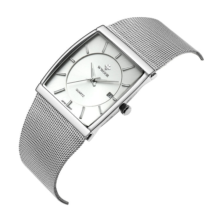 Herrklocka Wwoor Cannes. Steel / Silver. Mesh Steel. Quartz Japan