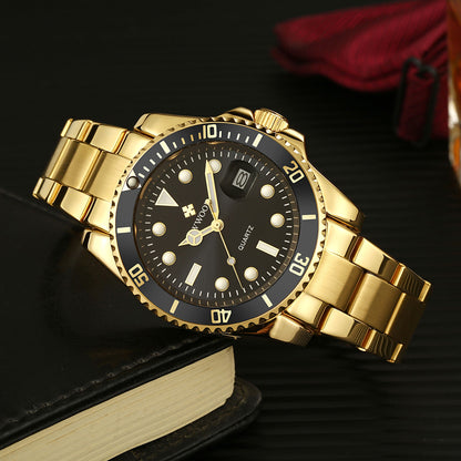 Herrklocka Wwoor Mariner, Gold / Black / Gold, Quartz Japan