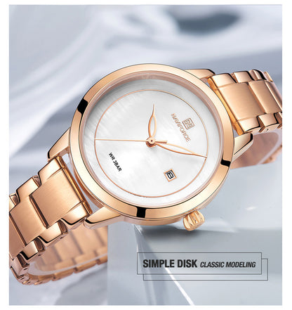 Damklocka NaviForce Formidable  Rose´/ White / Rose´. Quartz Japan